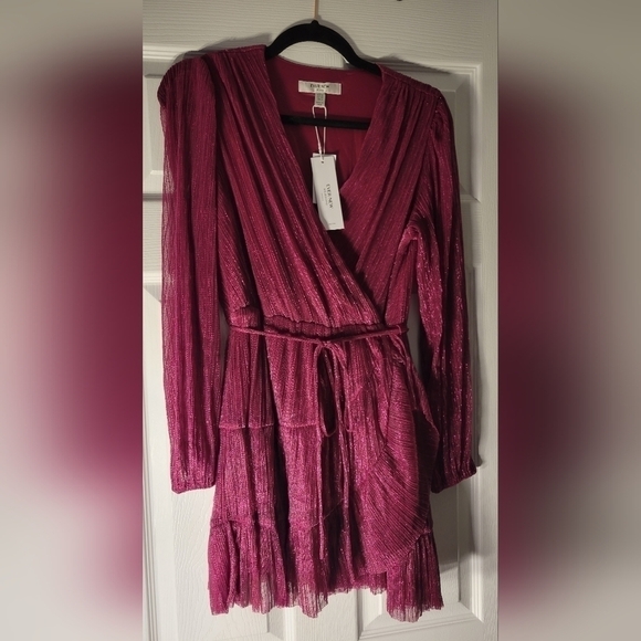 Ever New Fushia Rose Petite Plisse Skater Dress - Picture 7 of 12